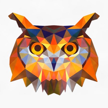 Geometric animals Geometric Print Сова