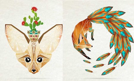 Стилизация животных из геометрических фигур