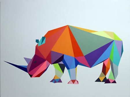 Животные в геометрических формах