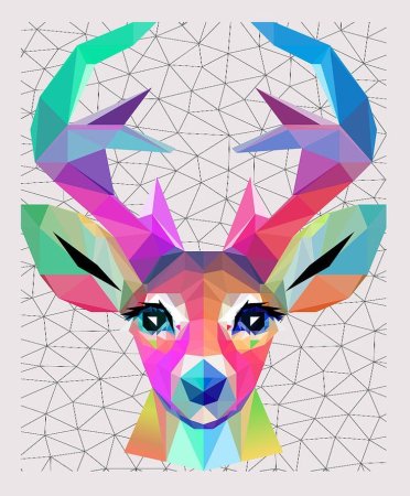 Геометрические звери в цвете