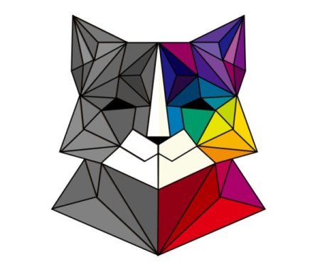 Кот из геометрических фигур