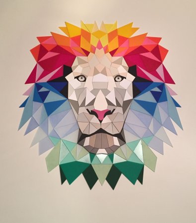 Геометрический Лев тату