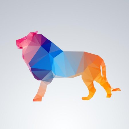 Геометрические животные цветные