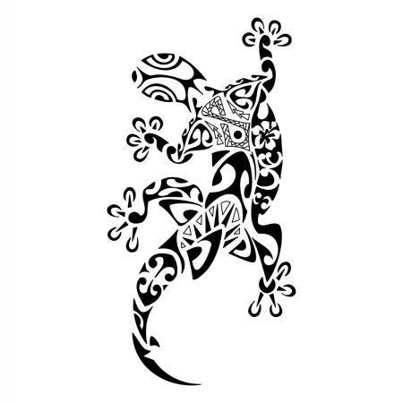 Полинезийская Татуировка ящерица