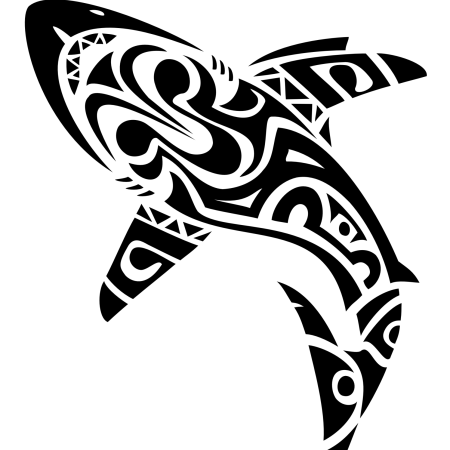 Полинезийские тату акула