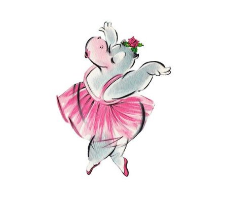 Балерина акварель животные