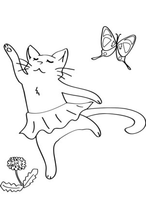 Мышка балерина раскраска