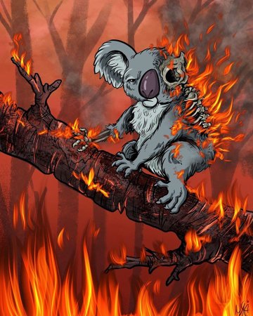 Животные в пожаре