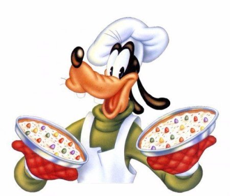 Мультяшные герои с едой