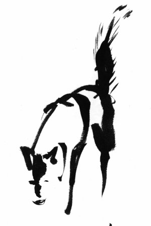 Наброски тушью и кистью