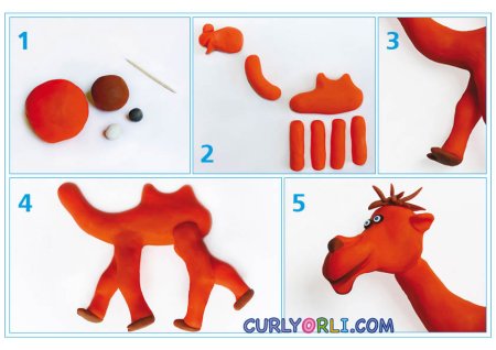 Лепка верблюд