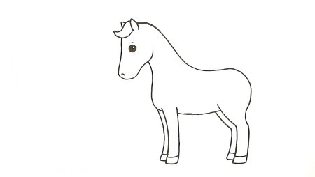 Лошадка без хвоста и гривы для детей