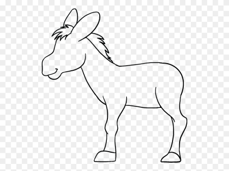 Ослик рисунок карандашом