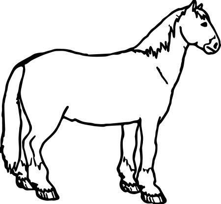 Корова и лошадь раскраска