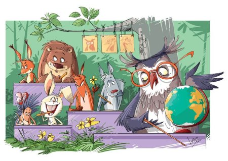 Лесная школа иллюстрации