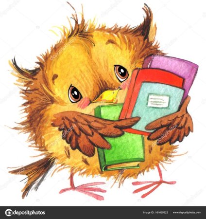 Животные акварель с книжками