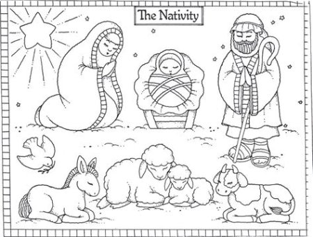 Рождественский вертеп шаблоны