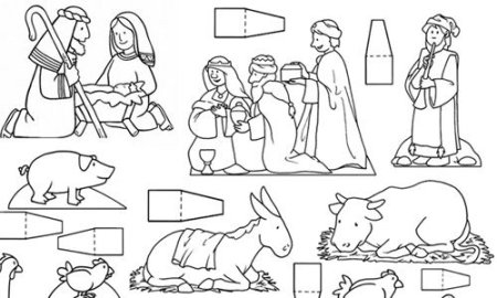 Фигурки Марии и Иосифа для вертепа