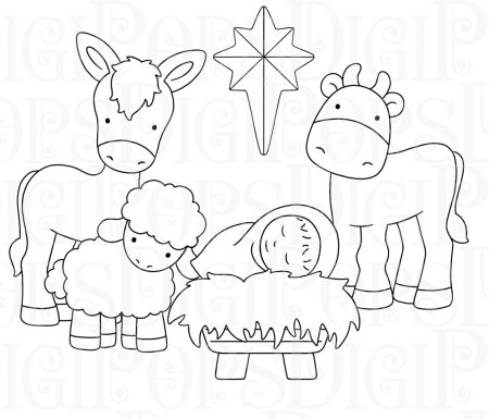 Барашек раскраска Рождество