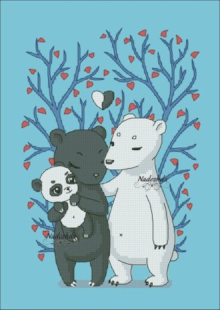 Мультяшные семьи животных