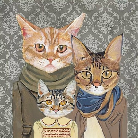 Акварельные зайчики семья