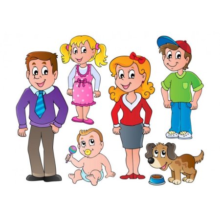 Семья мультяшная