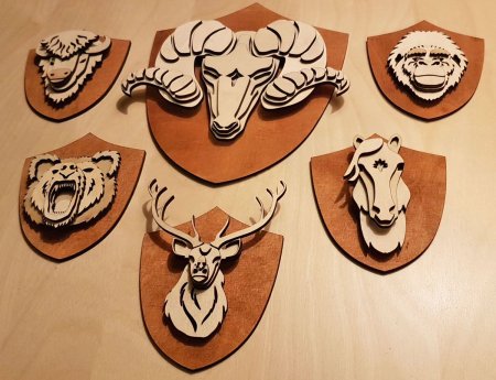 Головы животных из фанеры