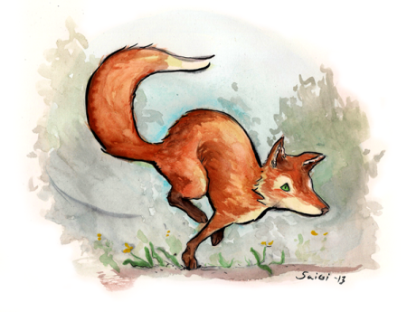 Скрюченная лиса