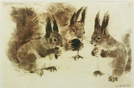 Наброски диких животных карандашом