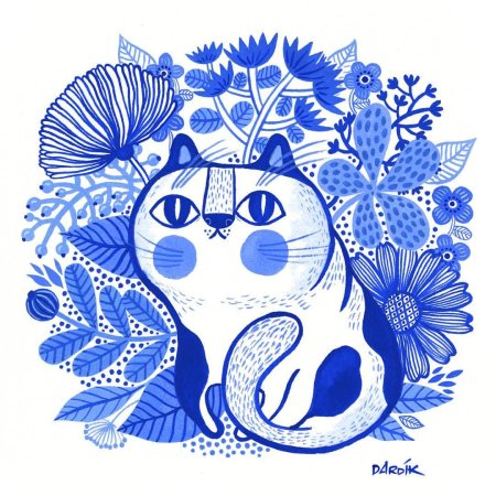 Ниткография Гжель