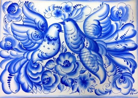 Птица Сирин Гжель