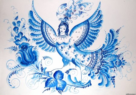 Гжельская роспись Гжельская птица