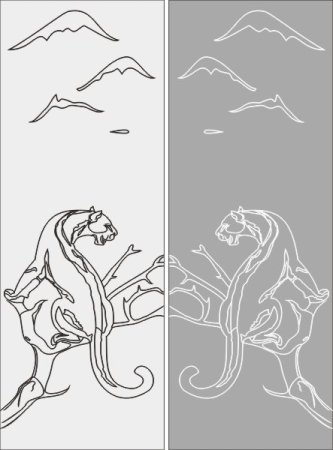 Пескоструйный рисунок леопард