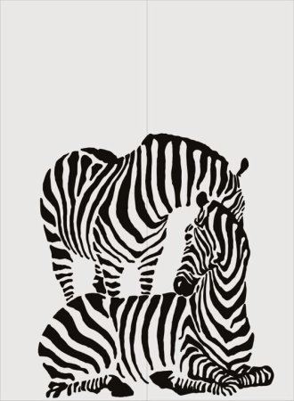 Пескоструй тигр на зеркале