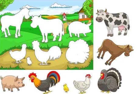 Карточки с изображением домашних животных для детей