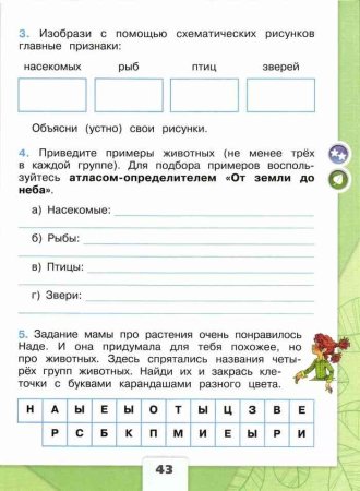 Изобрази с помощью схематических рисунков главные признаки