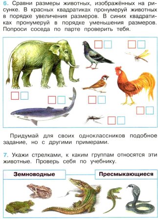 Изобрази с помощью схематических рисунков насекомых рыб птиц зверей