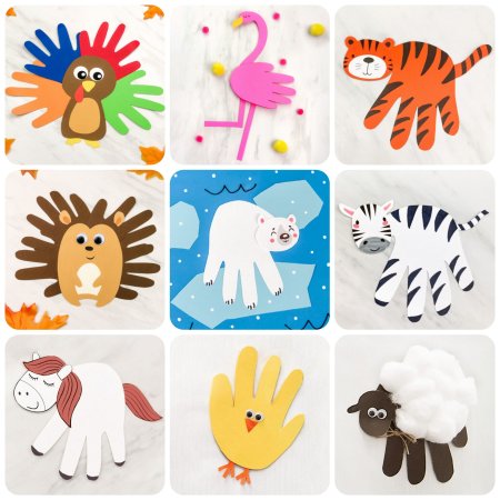 Аппликация из ладошек