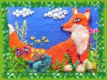 Пластилиновая живопись животные