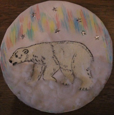 Рисование. Тема: «белый медведь и Северное сияние» (Лыкова, 140)