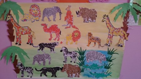 Аппликация на тему зоопарк