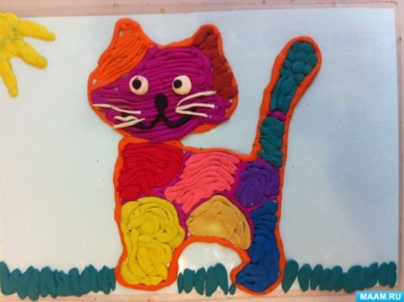 Аппликация Жираф в подготовительной группе