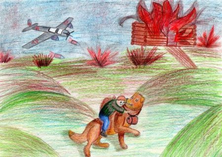 Собаки на войне рисунок на конкурс