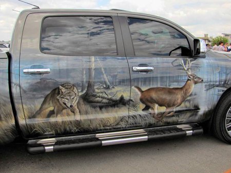 Аэрография на авто животные