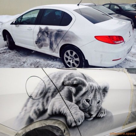 Аэрография на машине