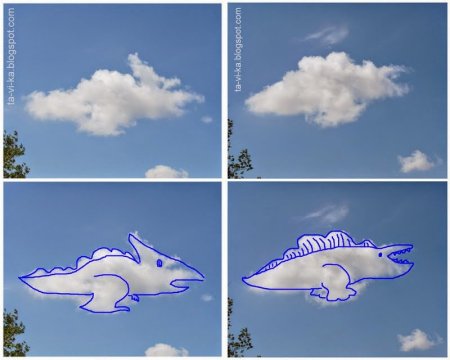 Облако в виде животного рисунок