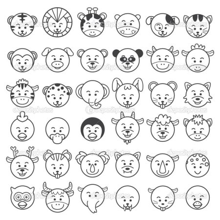 Жетончики для детей черно белые