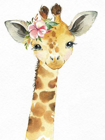 Жираф рисунок раскраска