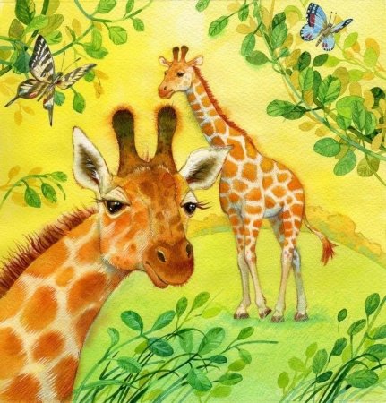 Картина по номерам Жирафы