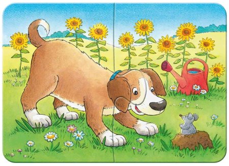 Набор пазлов Ravensburger «милые животные», 2/4/6/8 Эл